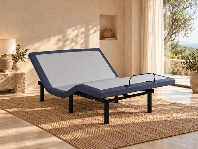 Geli Adjustable Base in a warm, sunlit bedroom